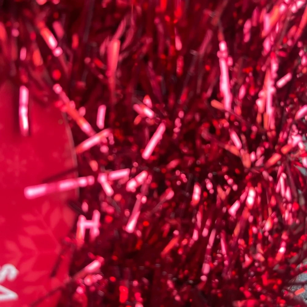 Merry Brite Red Tinsel Garland 12ft
